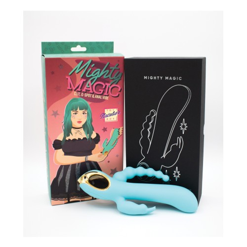 Mighty Magic Clit G-Spot Anal Vibrator Aqua