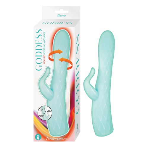 Goddess Heat-Up & Rotating Vibrator Aqua