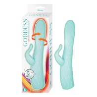 Goddess Heat-Up & Rotating Vibrator Aqua