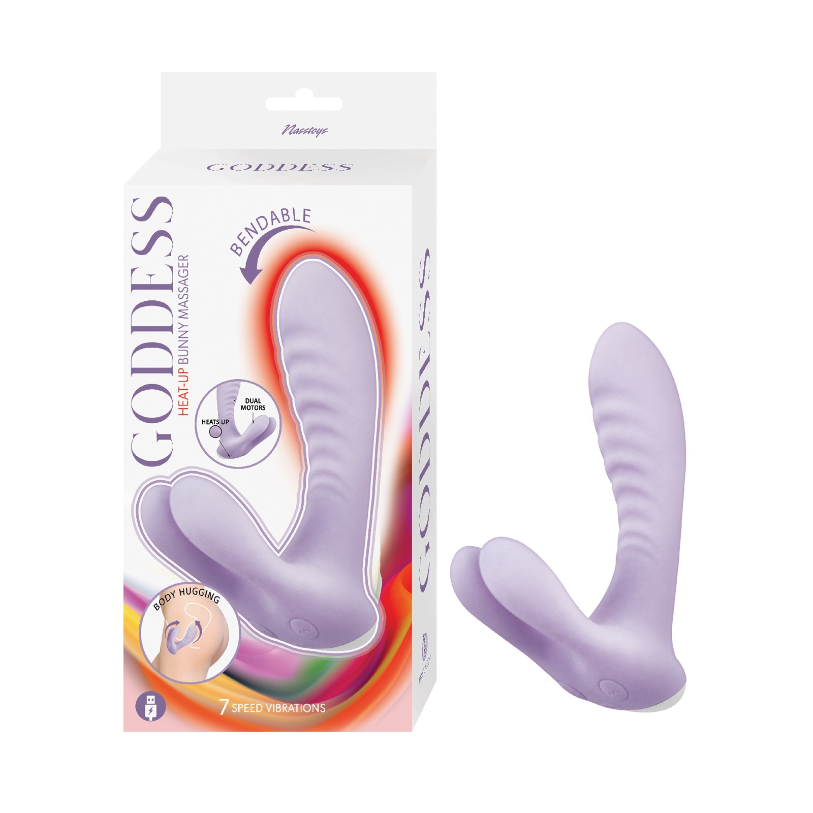 Vibrador Conejito Goddess Calentador Estimulación Doble