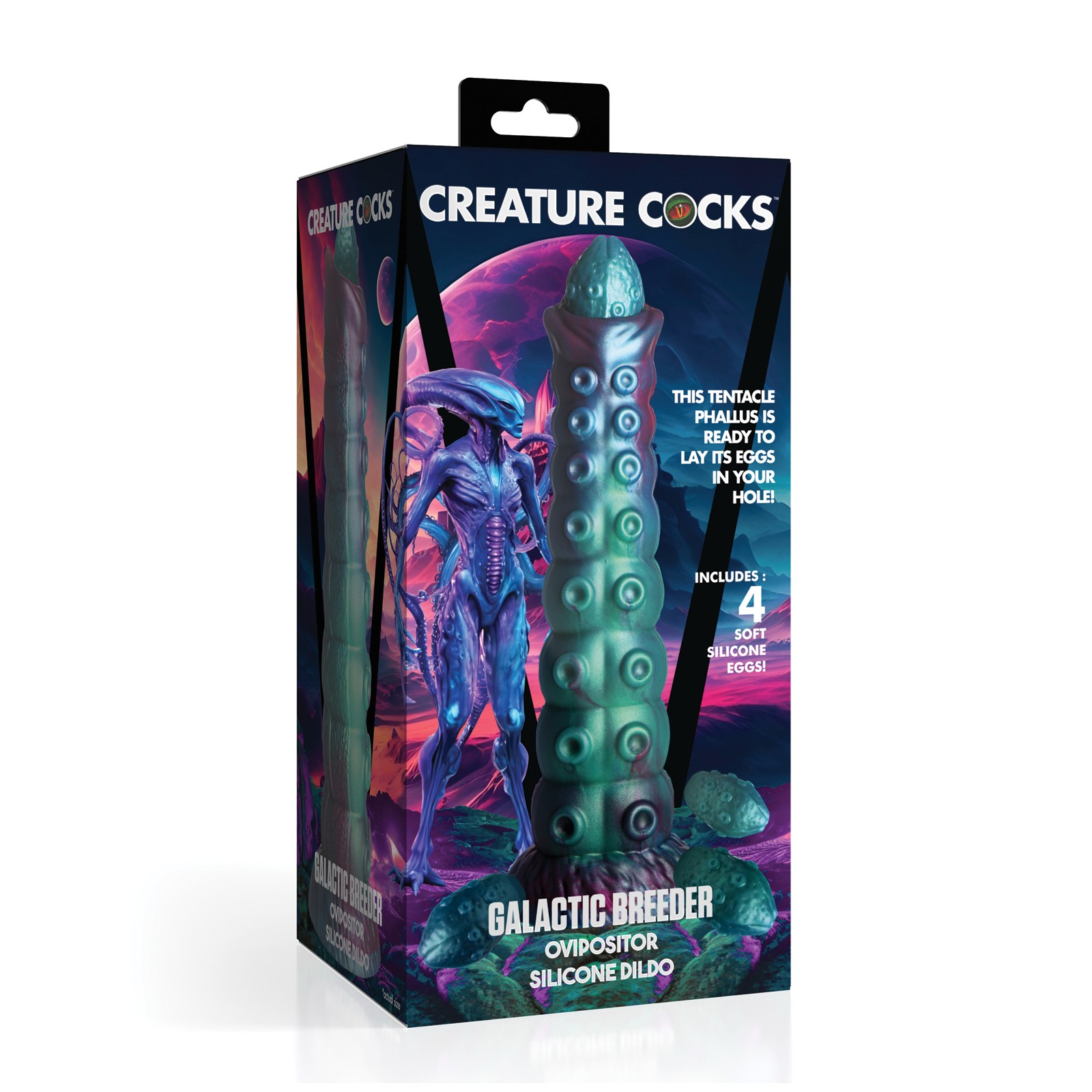 Creature Cocks Galactic Breeder Dildo with Eggs