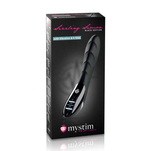 Mystim Sizzling Simon Vibrador eStim - Edición Negra