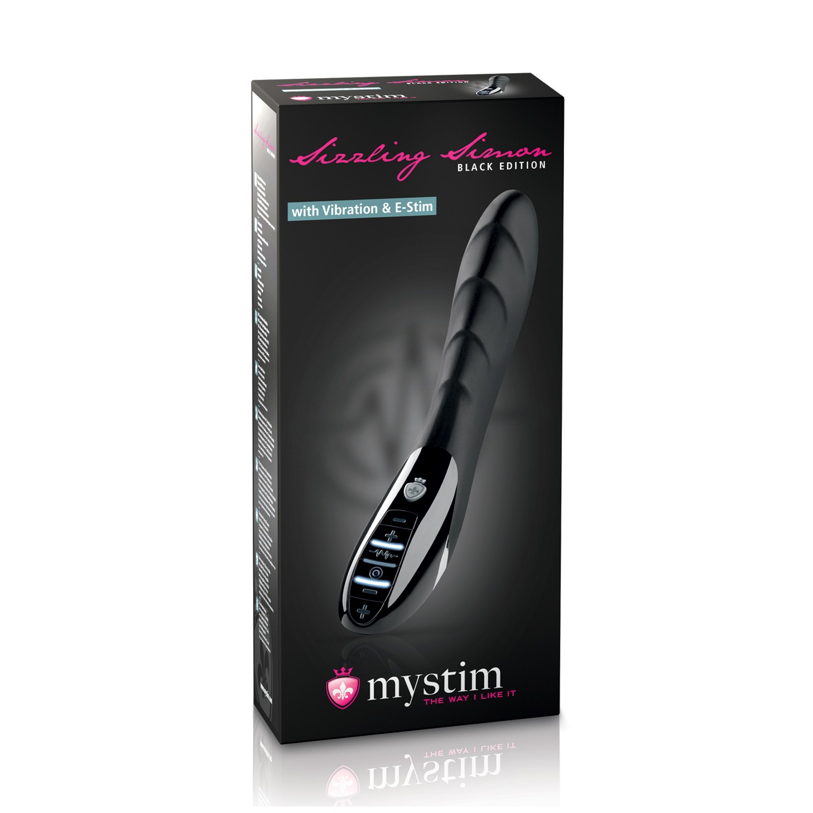 Mystim Sizzling Simon Vibrador eStim - Edición Negra