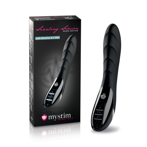 Mystim Sizzling Simon Vibrador eStim - Edición Negra