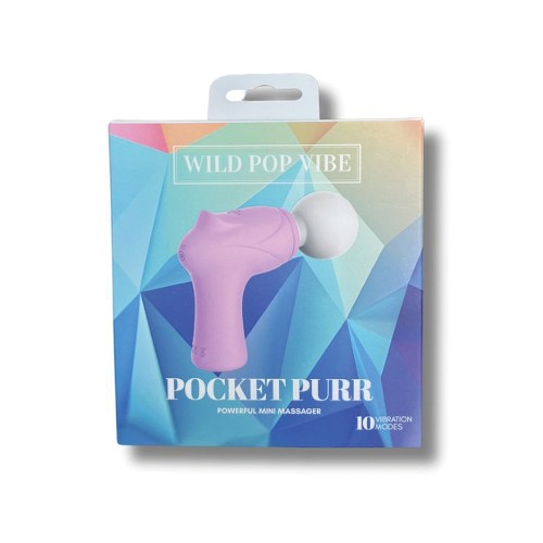 Mini Masajeador Pocket Purr Wild Pop Lavanda