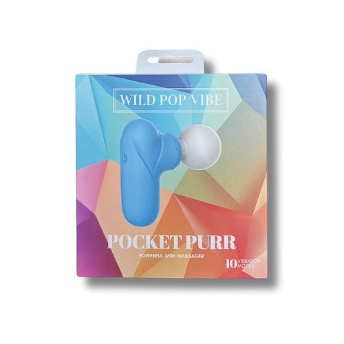 Mini Masajeador Pocket Purr Wild Pop Azul