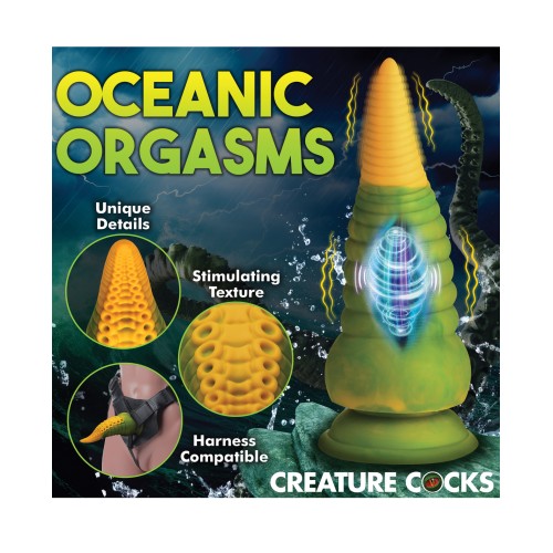 Creature Cocks Monstropus Dildo Tentáculo Vibrante Amarillo Verde