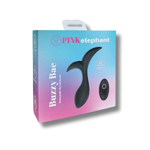 Vibrador Recargable Buzzy Bae Pink Elephant con Control Remoto Negro