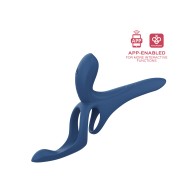 Vibrador de Pareja Controlado por App - Azul Marino