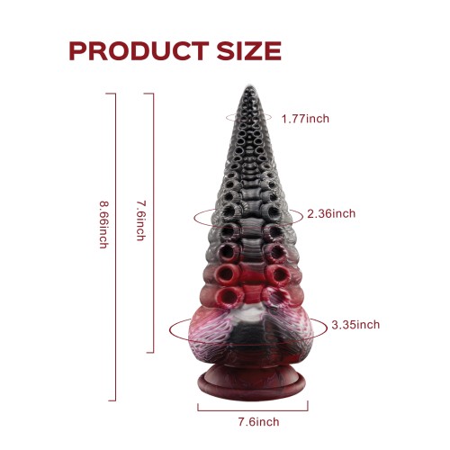 Lava Tentacle Suction Cup Dildo Multi Color