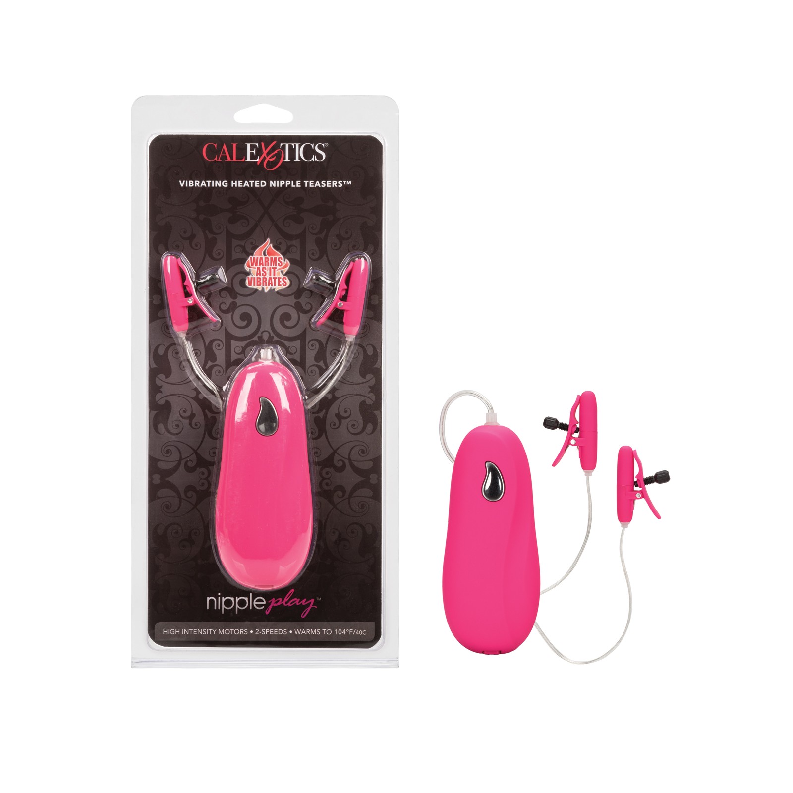 Nipple Play Vibrating Heated Nipple Teasers Pink