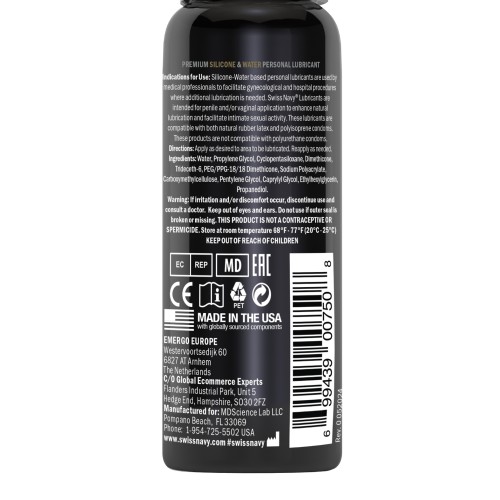 Lubricante Híbrido Premium Swiss Navy 1 oz