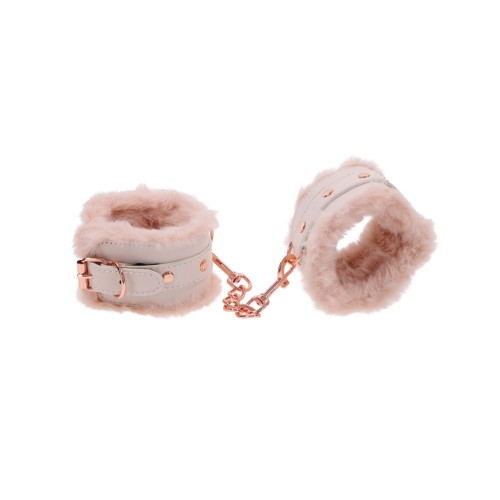 Peaches 'n CreaMe Faux Fur Handcuffs for Playful Bondage