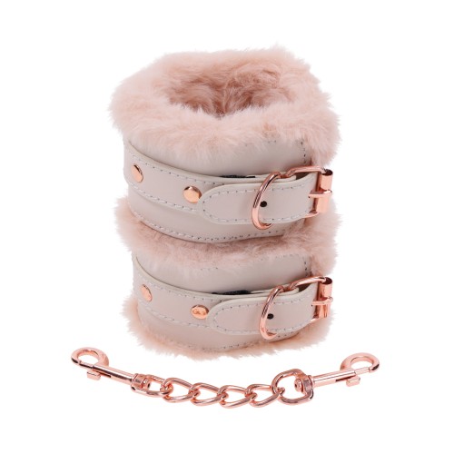 Peaches 'n CreaMe Faux Fur Handcuffs for Playful Bondage