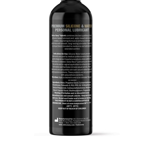 Lubricante Híbrido Premium Swiss Navy 8oz