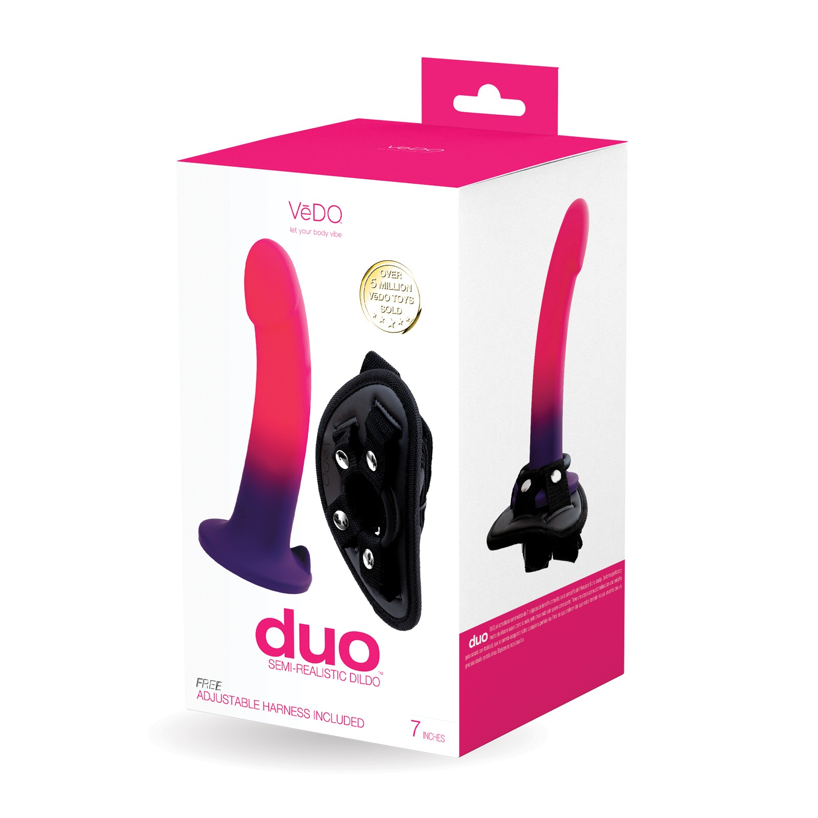 VeDO Duo Silicone Dildo with Harness for Pleasure