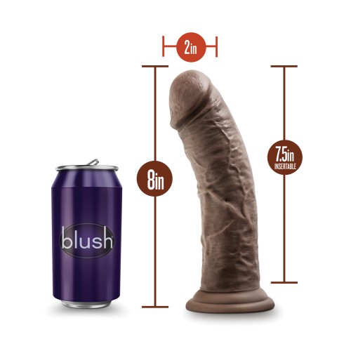 Blush Dr. Skin Plus 8" Posable Dildo Chocolate