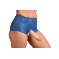 Shorts Strap U Booty con Dildo de Silicona para Aventuras