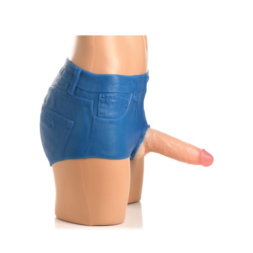 Strap U Booty Shorts with Silicone Dildo for Adventures