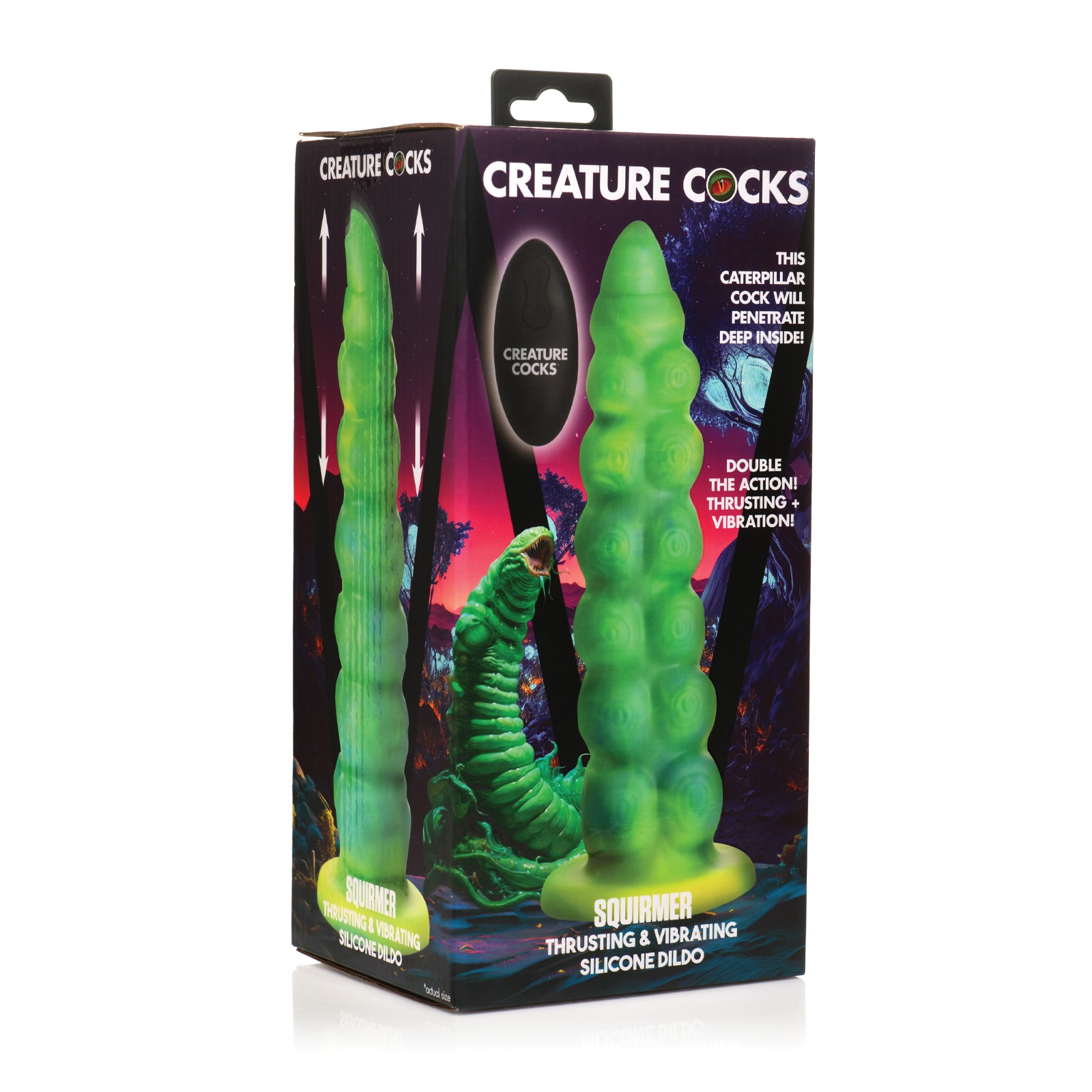 Creature Cocks Remote Control Vibrating Dildo Multi Color