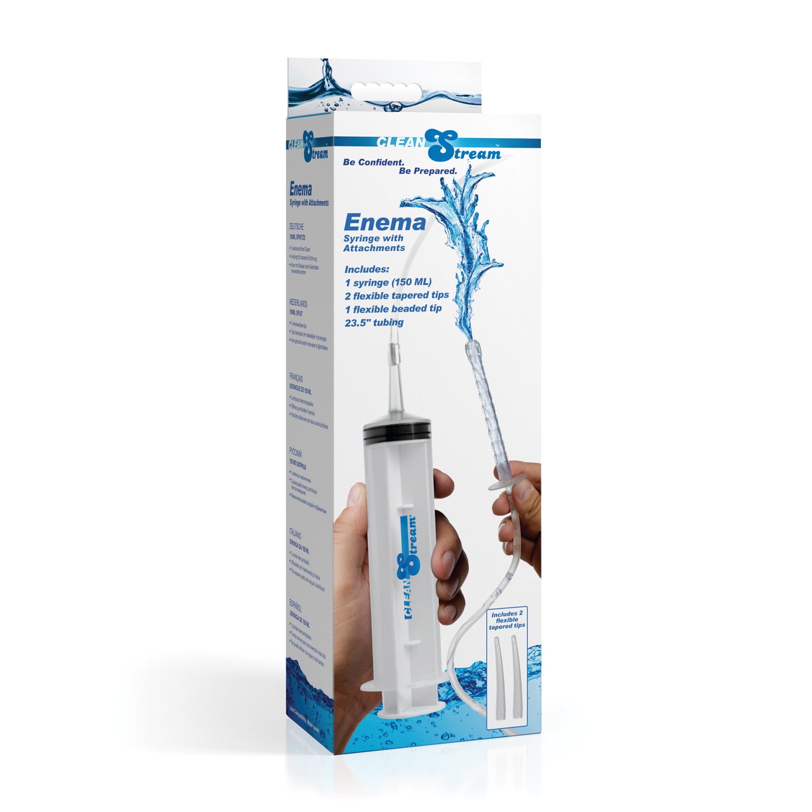 Cleanstream Enema Syringe with Attachments for Hygiene