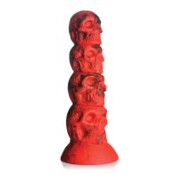 Dildo de Silicona Doom Creature Cocks Rojo/Negro para Juego de Fantasía