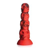 Dildo de Silicona Doom Creature Cocks Rojo/Negro para Juego de Fantasía