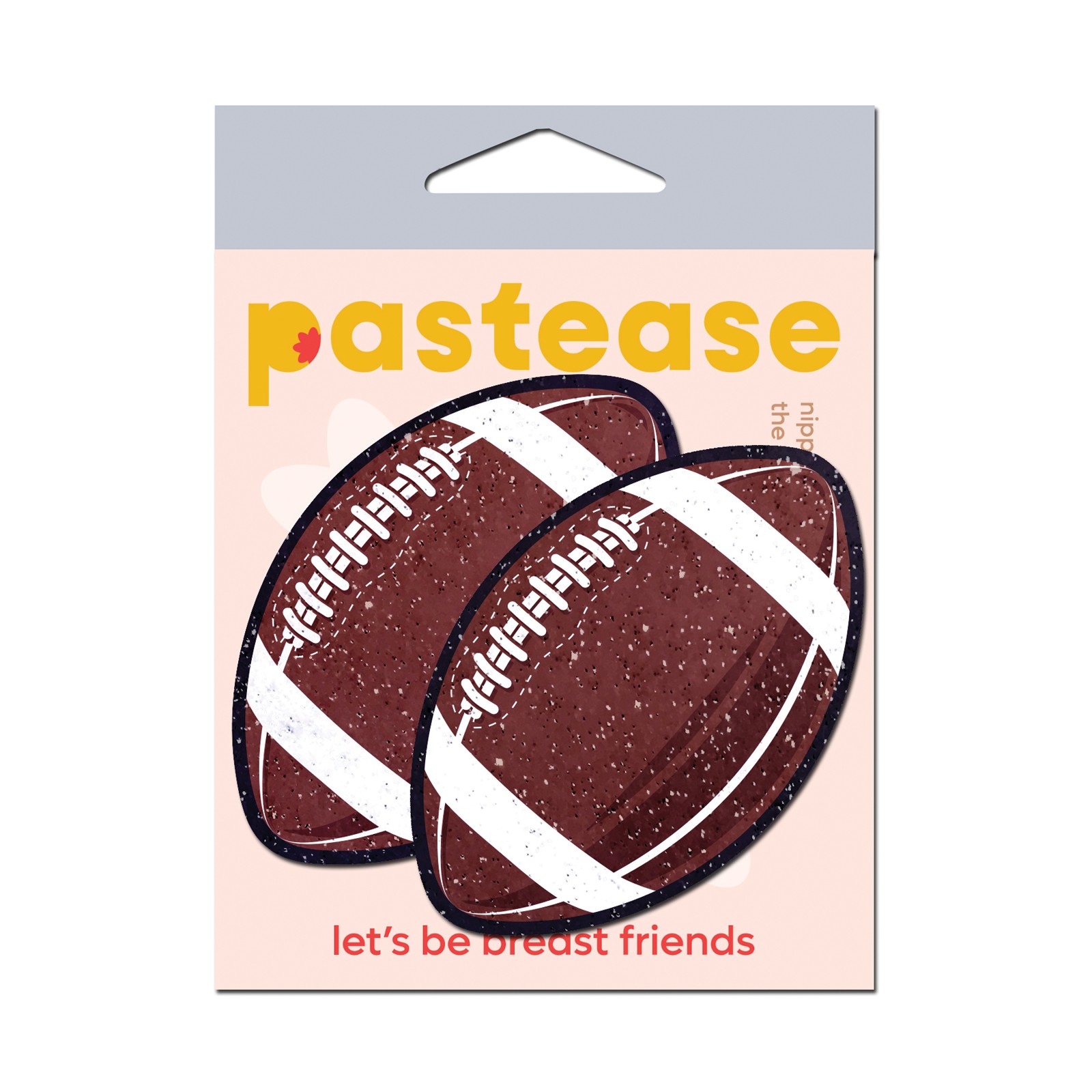 Pastease Premium Sparkly Football Nipple Pasties Brown O/S