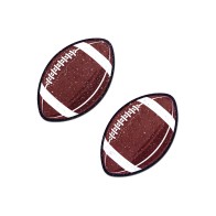 Pastease Premium Sparkly Football Nipple Pasties Brown O/S