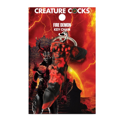 Creature Cocks Fire Demon Keychain Red/Black