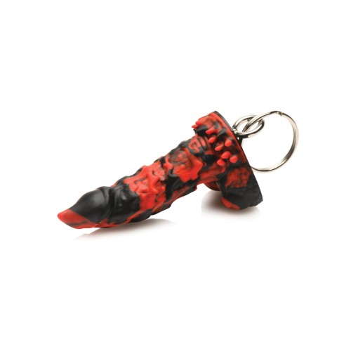 Creature Cocks Fire Demon Keychain Red/Black