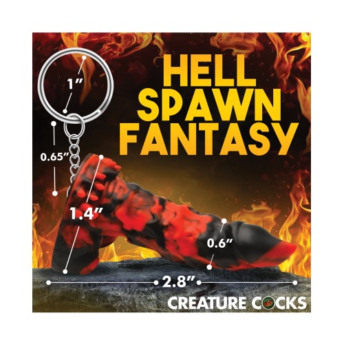 Creature Cocks Fire Demon Keychain Red/Black