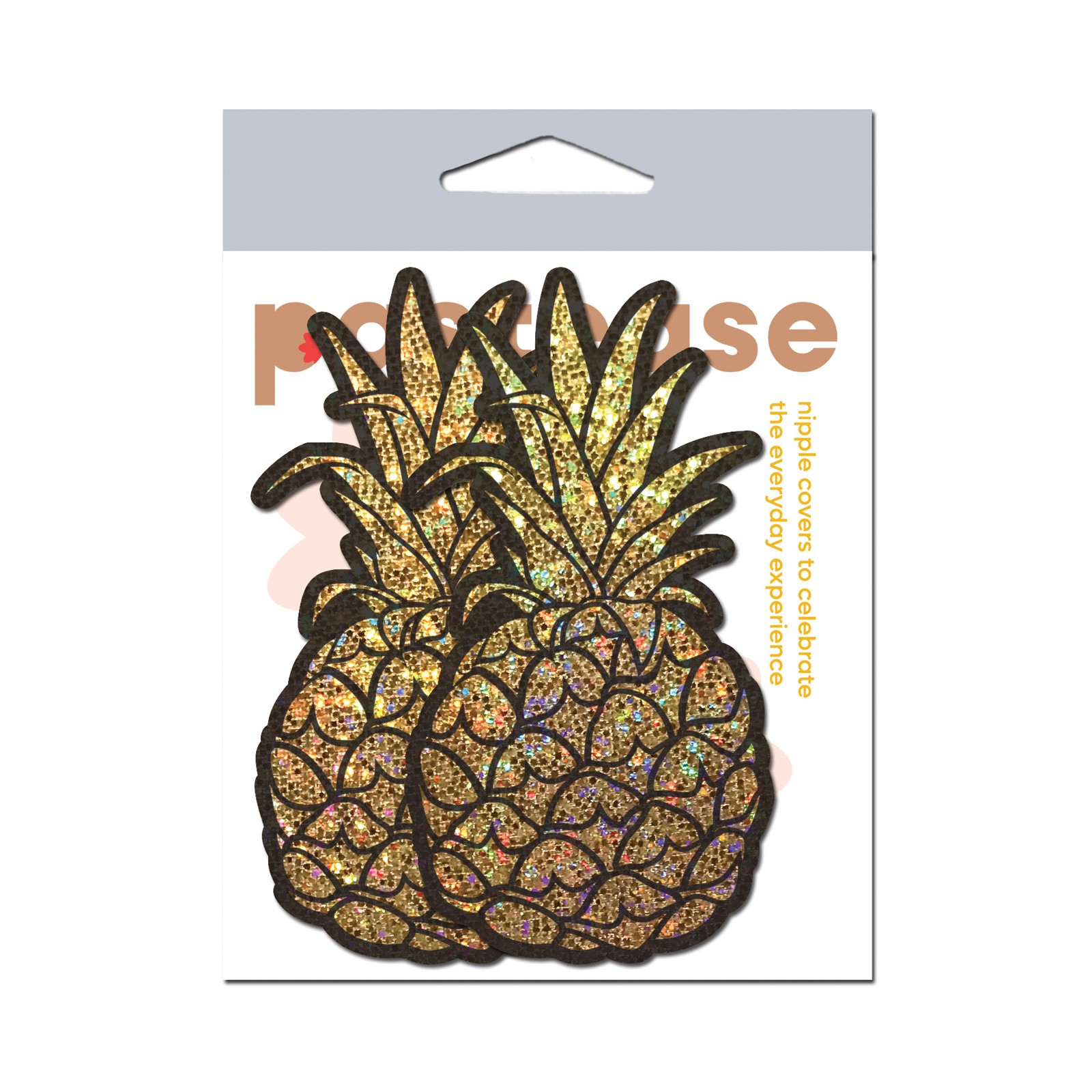 Pastease Premium Glitter Pineapple Nipple Covers Gold