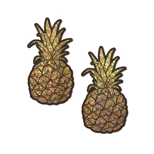 Pastease Premium Glitter Pineapple Nipple Covers Gold