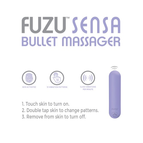 Masajeador de Bala Recargable Fuzu Sensa Activado - Morado Pastel