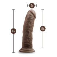 Blush Dr. Skin Silicone Dr. Shepherd 8" Dildo w/Suction Cup - Chocolate - Realistic Pleasure