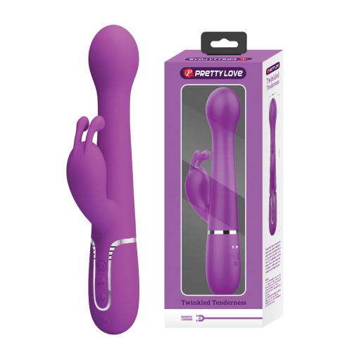 Pretty Love Thrusting Rabbit Vibrator - Fuchsia