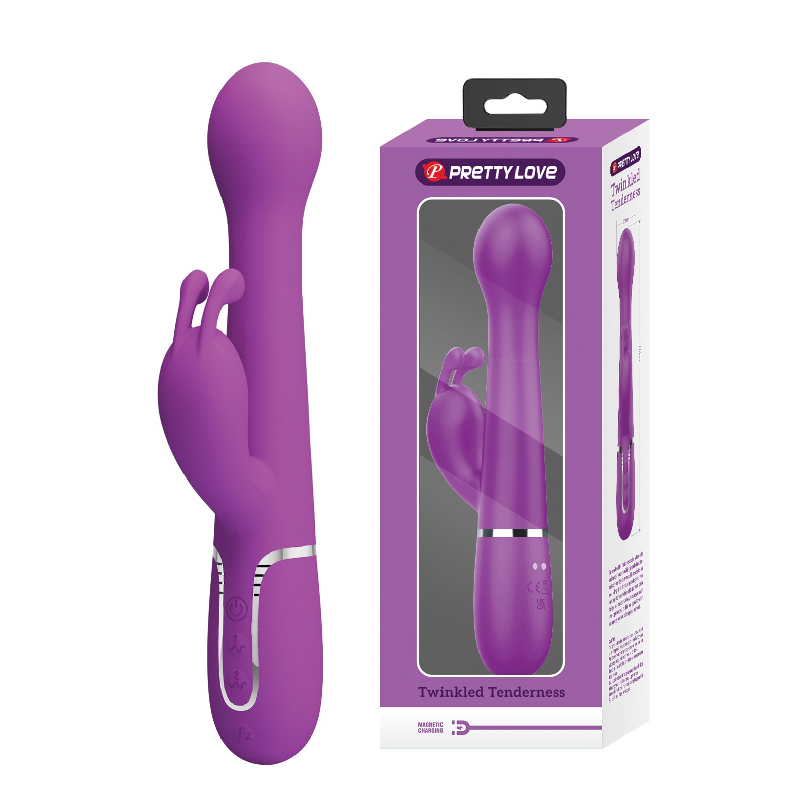 Pretty Love Thrusting Rabbit Vibrator - Fuchsia