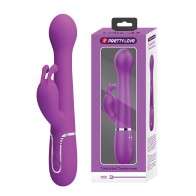 Pretty Love Thrusting Rabbit Vibrator - Fuchsia