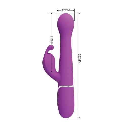 Pretty Love Thrusting Rabbit Vibrator - Fuchsia