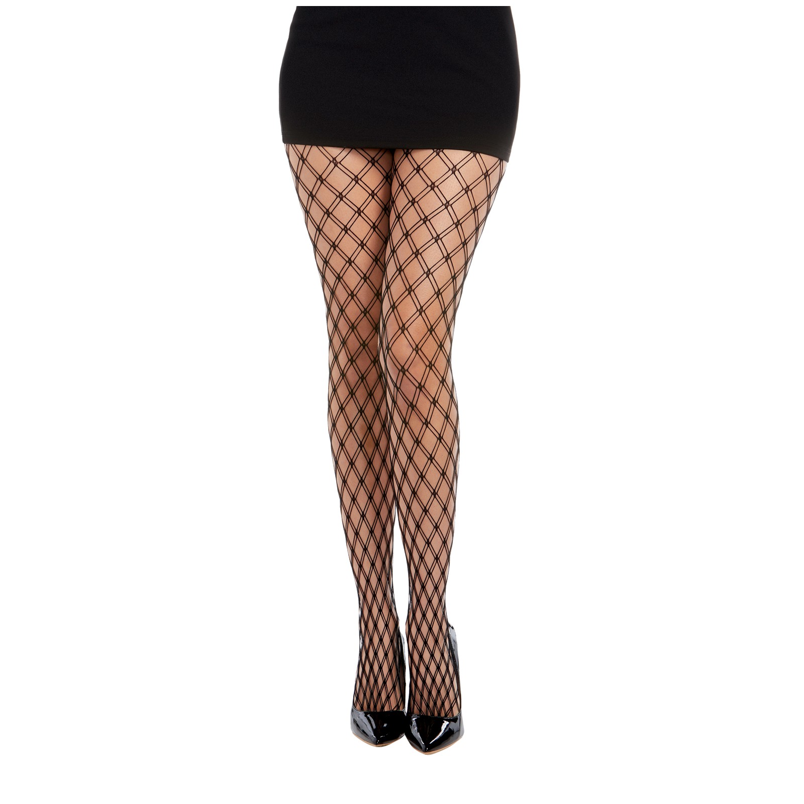 Double Knitted Fence Net Pantyhose - Stylish Elegance