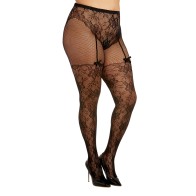 Lace Fishnet Pantyhose High-Waisted Design