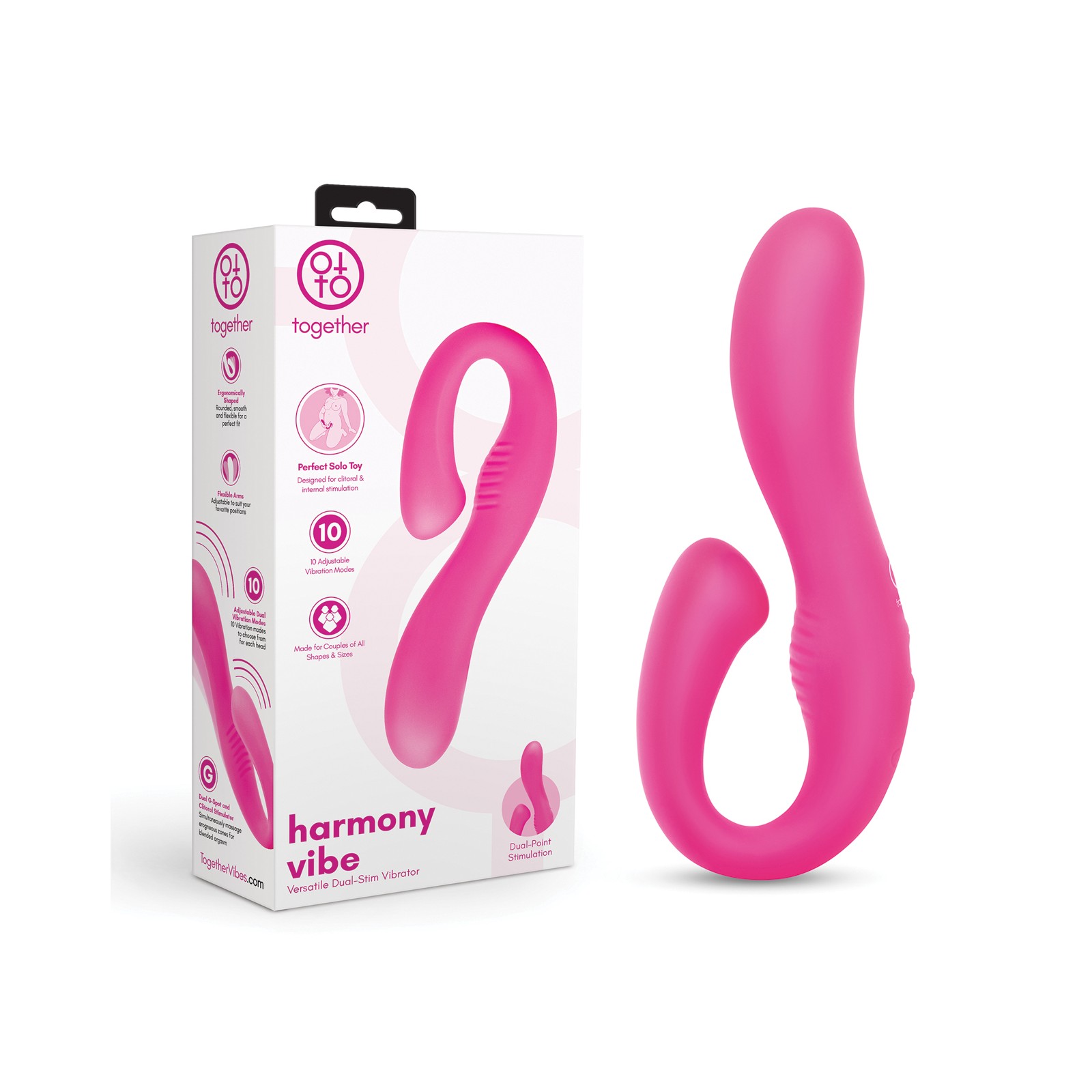 Together Harmony Vibe Versatile Dual-Stim Vibrator Pink