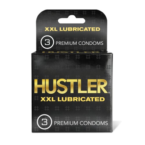 Condones Premium Lubricados Hustler XXL Pack de 3