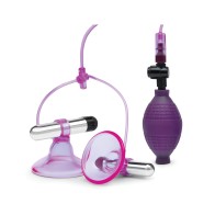 Vibrating Nipple Suckers with Quick Release Pink/Purple