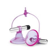 Vibrating Nipple Suckers with Quick Release Pink/Purple