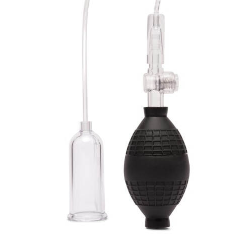 Lux Fetish Clitoral Pump with Quick Release - Clear/Black