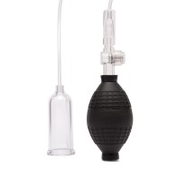 Lux Fetish Clitoral Pump with Quick Release - Clear/Black