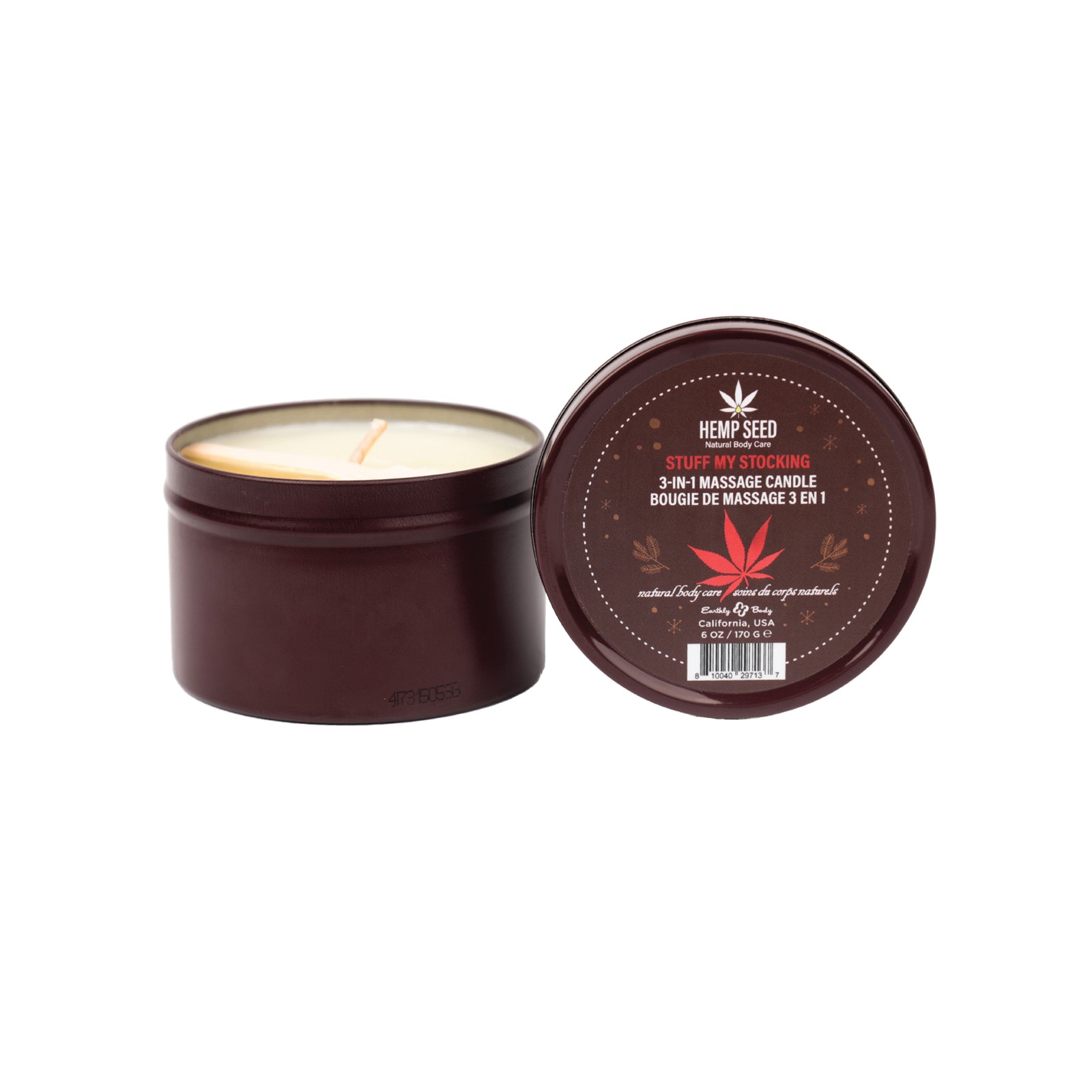 Earthly Body Holiday Candle for Relaxing Massage