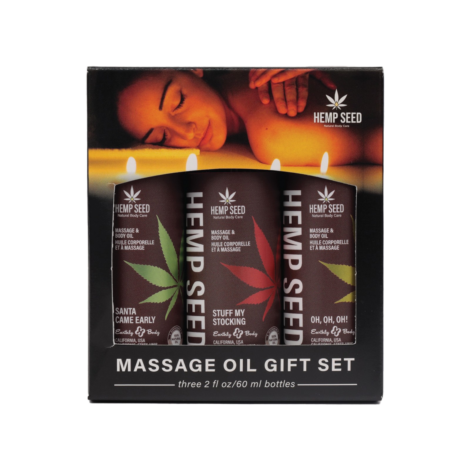 Earthly Body Holiday Massage Oil Gift Set for Sensual Moments